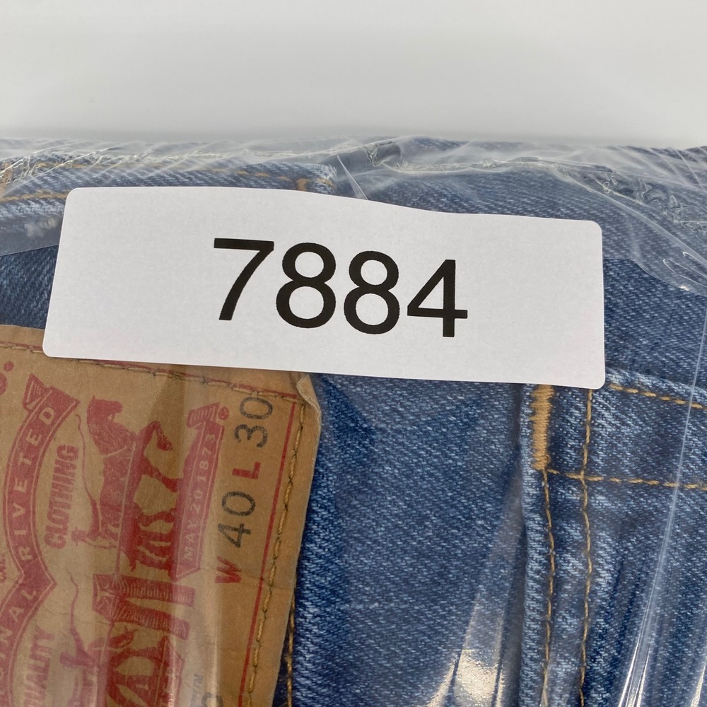 Levi Strauss 505 Jeans Mens W40 L30 Blue Straight Fit Denim Pants - Picture 10 of 10